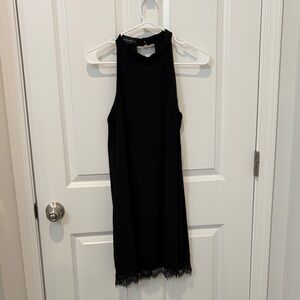 Fantasie Black Sleeveless Dress with Lace Hem